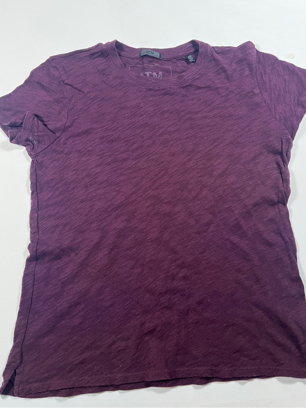 ATM Anthony Thomas Melillo Burgundy Heather Tee Shirt M